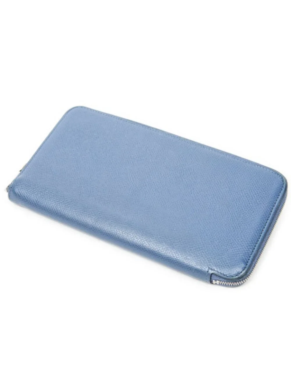 Hermes Azap Silk'in Classique Long Walletblue Agate Epsom Leather Wallet